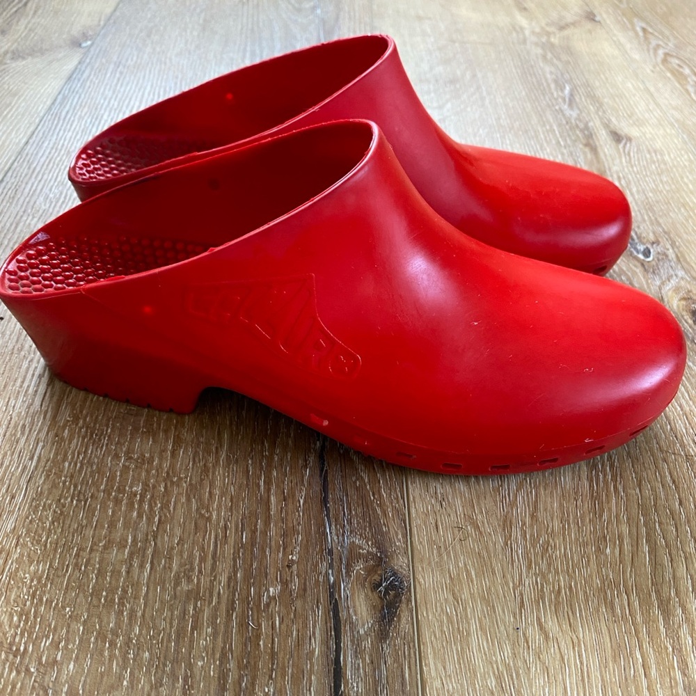 Red Slip-On Clogs